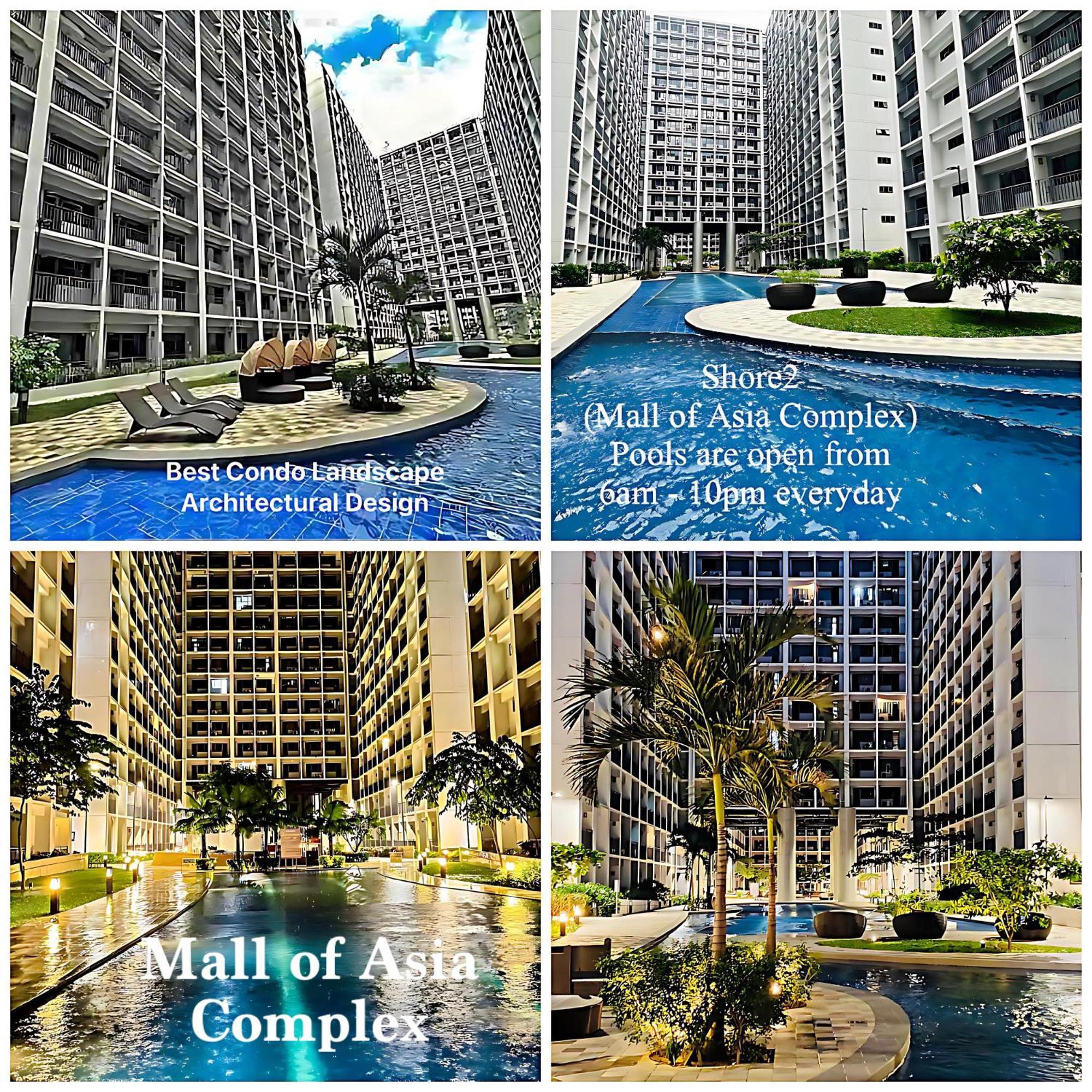 Mall Of Asia Condo With Balcony Facing Pool @ Shore2 Manila Exterior photo